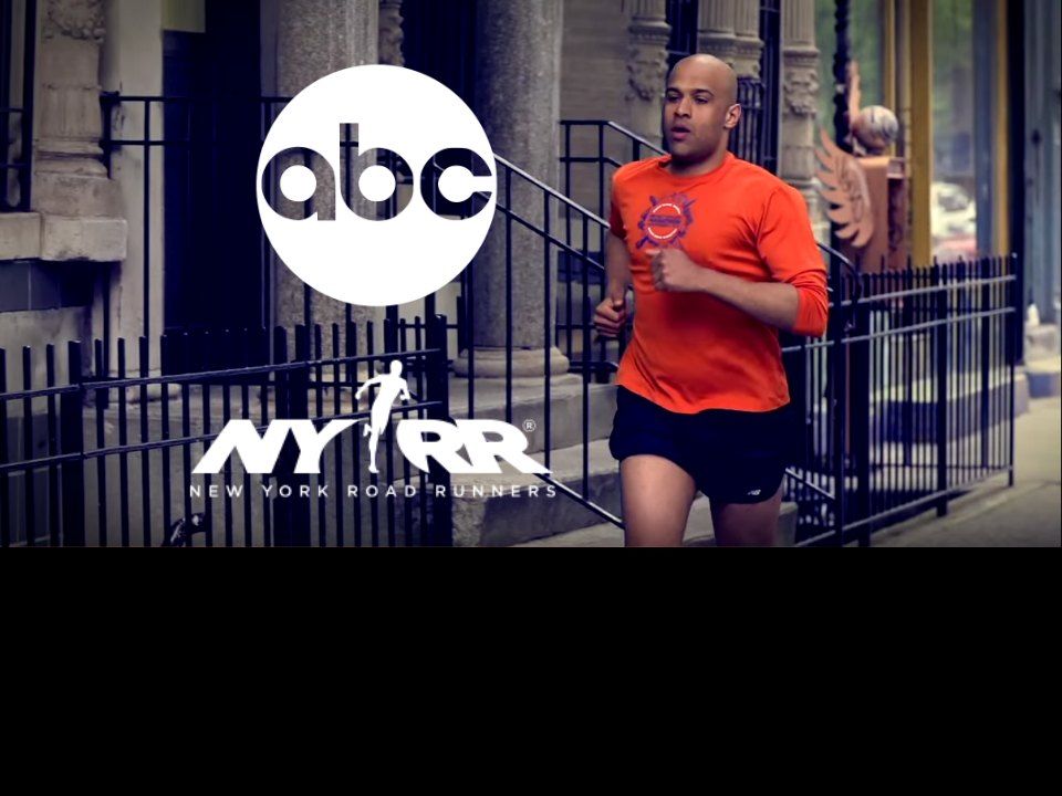 ABC segment still: Yasir Salem running in an orange shirt