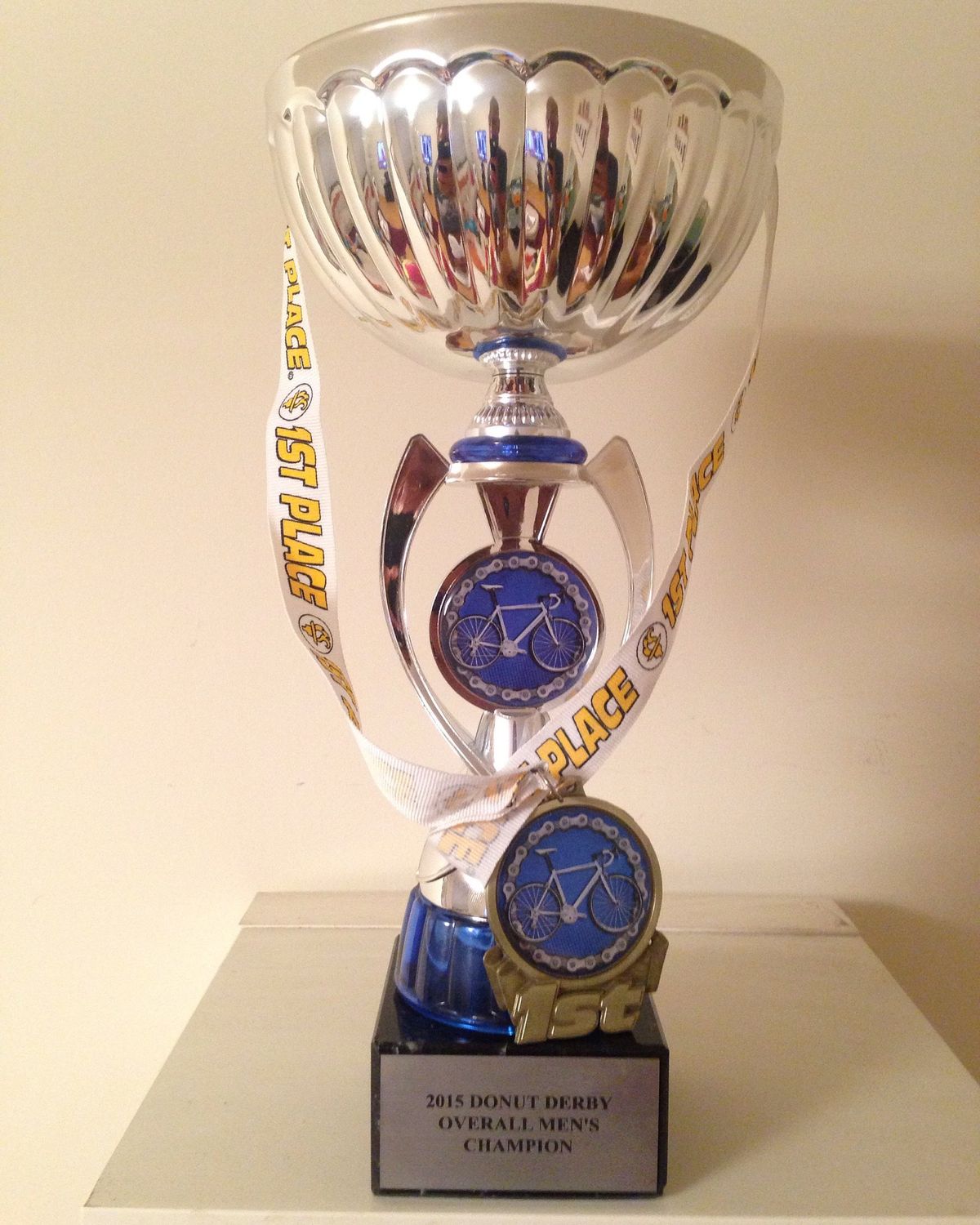 2015 Donut Derby Overall Men's Champion trophy